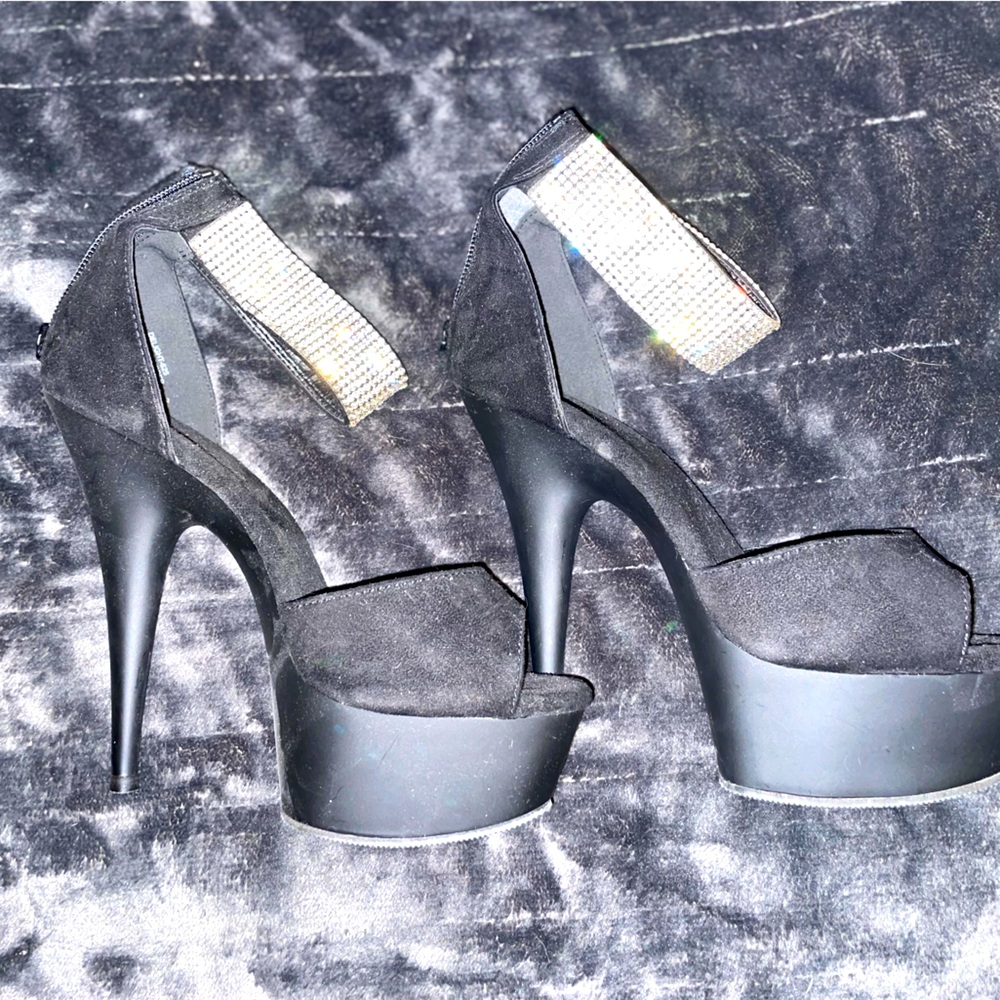Black Rhinestone stiletto 8